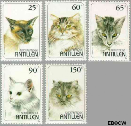 Ned. Antillen NA 1102#1106 ** Katten Postfris
