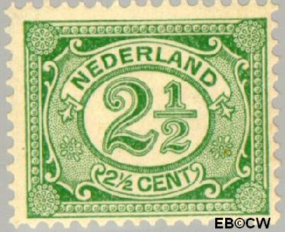 Nederland NL 0055 1899 Cijfer type 'Vürtheim' Ongebruikt 2½