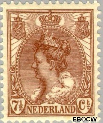 Nederland NL 0061 1899 Koningin Wilhelmina- 'Bontkraag' Postfris 7½