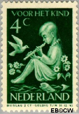 Nederland NL 0315 1938 Kind en muziek Gebruikt 4+2