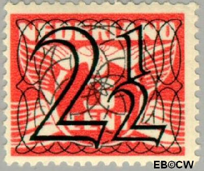 Nederland NL 0356 1940 Cijfer type 'Guilloche' of ' tralie' Gebruikt 2½