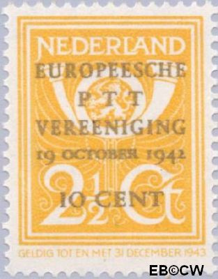 Nederland NL 0404# 1943 Europese P.T.T. Vereniging Ongebruikt