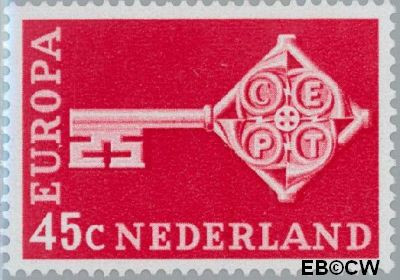 Nederland NL 0907 1968 C.E.P.T.- Sleutel Postfris 45