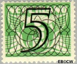 Nederland NL 357 1940 Cijfer type 'Guilloche' of ' tralie' Gebruikt 5