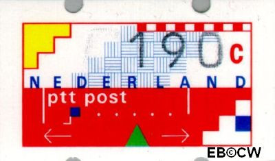 Nederland NL ATM19 1991 Opgedrukte waarde Gebruikt 190