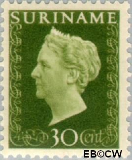 Suriname SU 268 1948 Koningin Wilhelmina Gebruikt 30