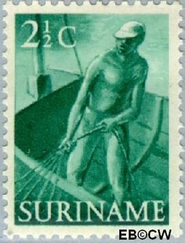 Suriname SU 298 1953 Inheemse voorstellingen Gebruikt 2½