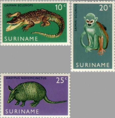 Suriname SU 516#518 1969 Ingebruikstelling dierentuin Postfris