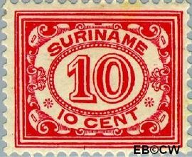 Suriname SU 86 1913 Drukwerkzegel Gebruikt 10