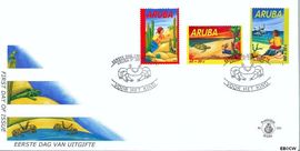 Aruba AR E103 2002 Kind en dieren FDC zonder adres