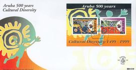 Aruba AR E82a 1999 Culturele diversiteit FDC zonder adres