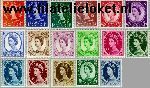 Groot-Brittannië grb 257#273  1952 Koningin Elizabeth- Type Wilding  Postfris