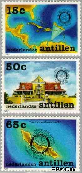 Ned. Antillen NA -867#869 ** Rotary op Curaçao Postfris