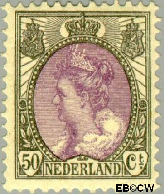 Nederland NL 0075 1914 Koningin Wilhelmina- 'Bontkraag' Ongebruikt 50