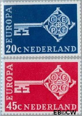 Nederland NL 0906#907 1968 C.E.P.T.- Sleutel Postfris