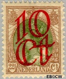 Nederland NL 120 1923 Opruimingsuitgifte Gebruikt 10#22½