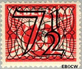 Nederland NL 358 1940 Cijfer type 'Guilloche' of ' tralie' Gebruikt 7½