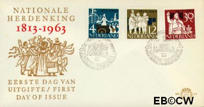Nederland NL E061 1963 Onafhankelijkheid FDC zonder adres