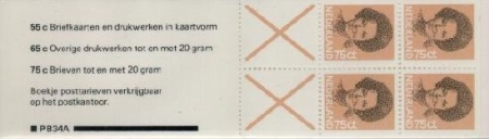 Nederland NL PB34a 1986 4x75 Beatrix 'stippeltjes' Struycken Postfris