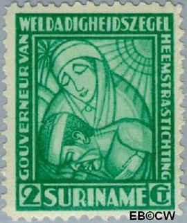 Suriname SU 138 1928 Van Heemstra stichting Gebruikt 2+2
