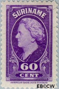 Suriname SU 238 1945 Koningin Wilhelmina Gebruikt 60