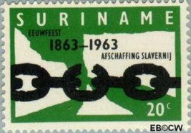 Suriname SU 397 1963 Afschaffing slavernij Gebruikt 20