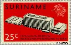Suriname SU 537 1970 Nieuwe gebouw U.P.U. Gebruikt 25