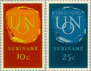Suriname SU 538#539 1970 U.N.O. Postfris