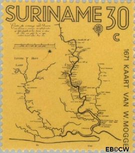 Suriname SU 567 1971 Kaarten van Suriname Gebruikt 30