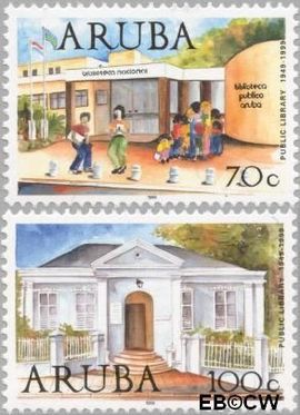 Aruba AR 235#236 1999 Bibliotheken Postfris