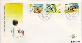 Aruba AR E12 1987 Kinderen in kersttijd FDC zonder adres