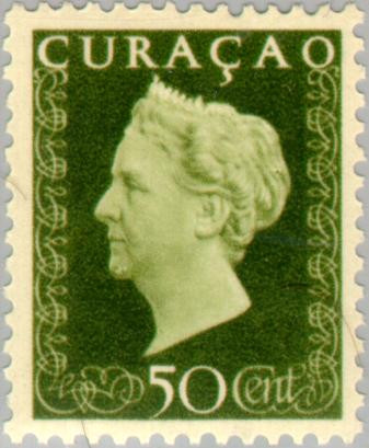 Curaçao CU 194 1948 Type 'Hartz' 50 Gebruikt