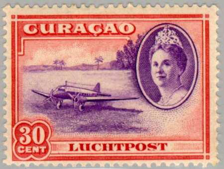 Curaçao CU LP30 1942 Luchtrecht 30 Gebruikt