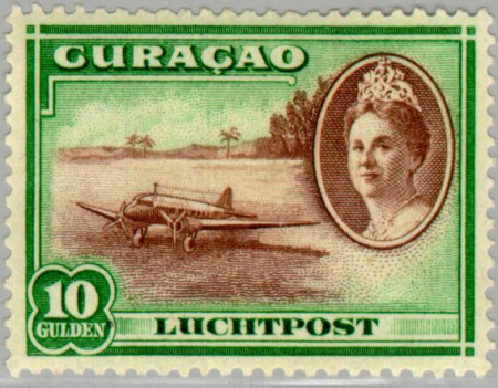 Curaçao CU LP40 1942 Luchtrecht 1000 Gebruikt