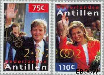 Ned. Antillen NA 1376#1377 ** Huwelijk Alexander en Máxima Postfris
