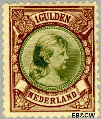 Nederland NL 0046 1893 Koningin Wilhelmina- 'Hangend haar' Gebruikt 100