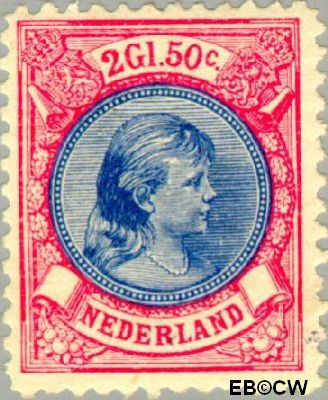 Nederland NL 0047 1893 Koningin Wilhelmina- 'Hangend haar' Ongebruikt 250