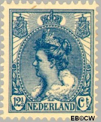 Nederland NL 0063 1899 Koningin Wilhelmina- 'Bontkraag' Postfris 12½