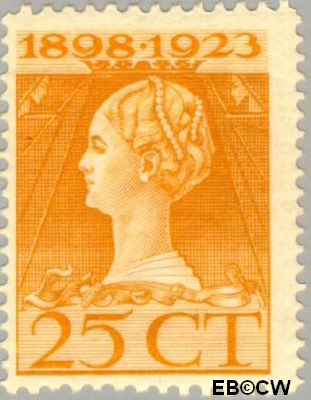 Nederland NL 0126 1923 Koningin Wilhelmina- Regeringsjubileum Gebruikt 25
