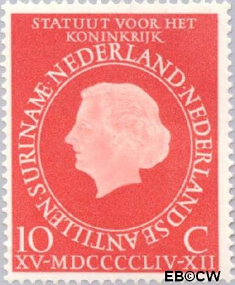 Nederland NL 0654 1954 Koninkrijks Statuut Gebruikt 10