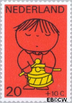 Nederland NL 0934 1969 Kind en muziek Gebruikt 20+10