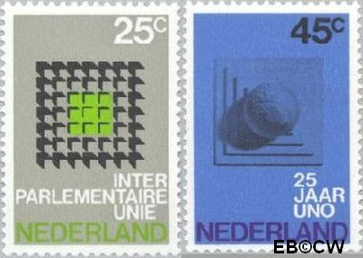 Nederland NL 0973#974 1970 I.P.U. en U.N.O. Postfris