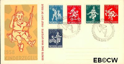 Nederland NL 0E36 1958 Kinderspel FDC zonder adres