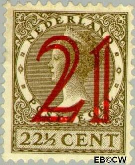 Nederland NL 224 1929 Koningin Wilhelmina- Type Veth, hulpuitgifte Gebruikt 21#22½