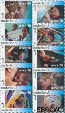 Nederland NL 2823#2832 2011 UNICEF 65 jaar Postfris
