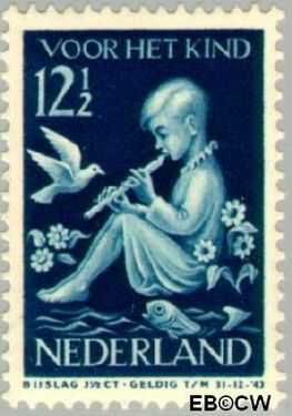 Nederland NL 317 1938 Kind en muziek Gebruikt 12½+3½