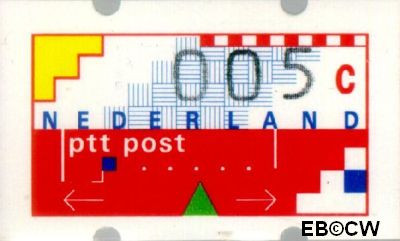Nederland NL ATM1 1991 Opgedrukte waarde Gebruikt 5