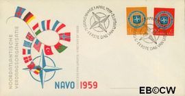 Nederland NL E37 1959 N.A.V.O. FDC zonder adres