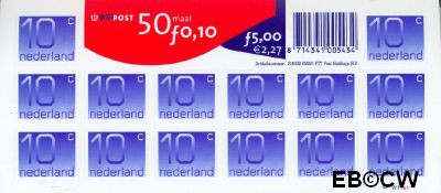 Nederland NL HB1109B 2001 Cijfer type 'Crouwel' Gebruikt 10