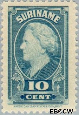 Suriname SU 229 1945 Koningin Wilhelmina Gebruikt 10